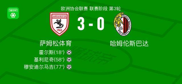 河内1.5分彩：萨姆松体育3-0大胜哈姆伦斯巴达，穆安迪尔马吉建功，基利尼奇传射